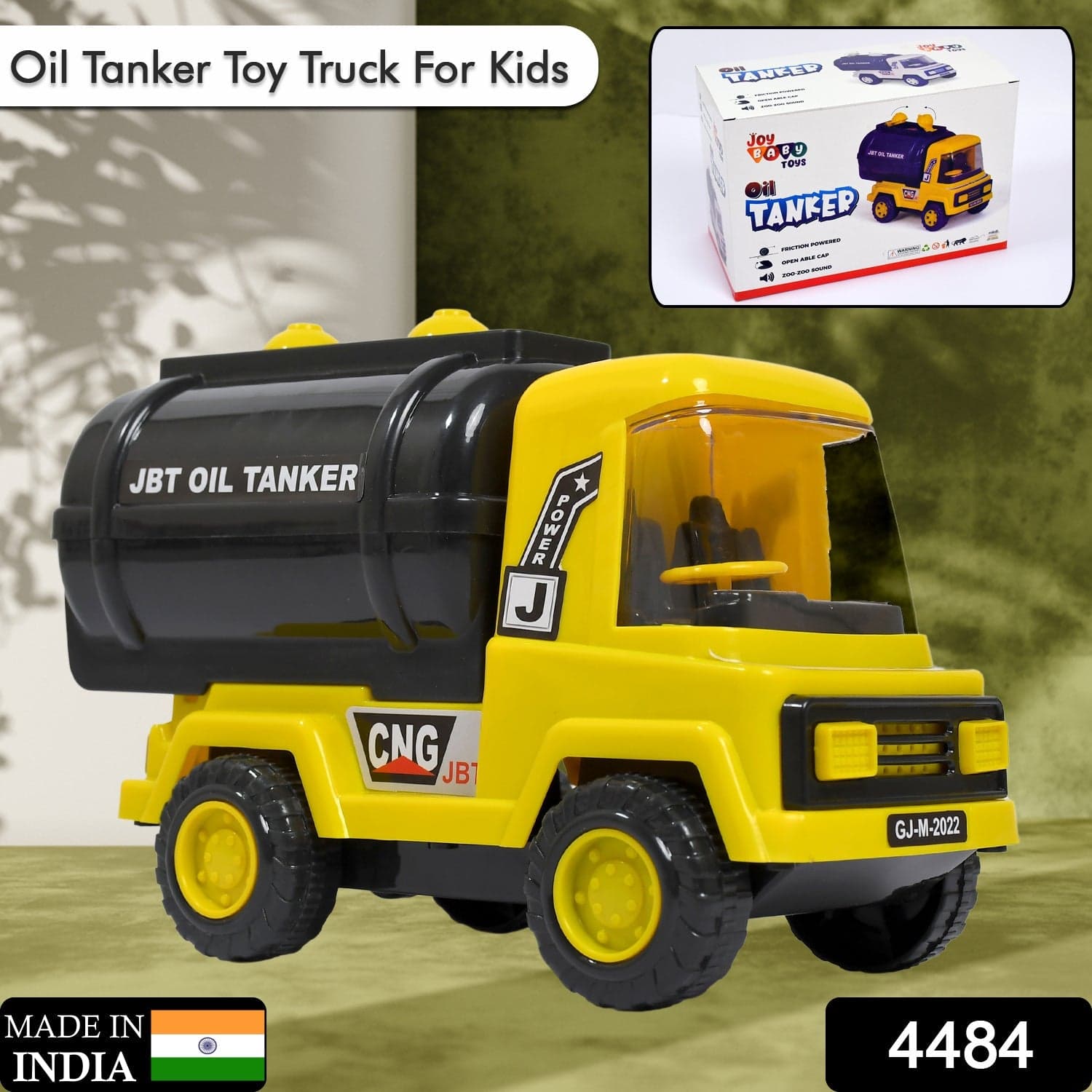 Big Heavy Duty Unbreakable Toy Truck with Sound | Friction Powered Oil-Water Tanker thumbnail 2