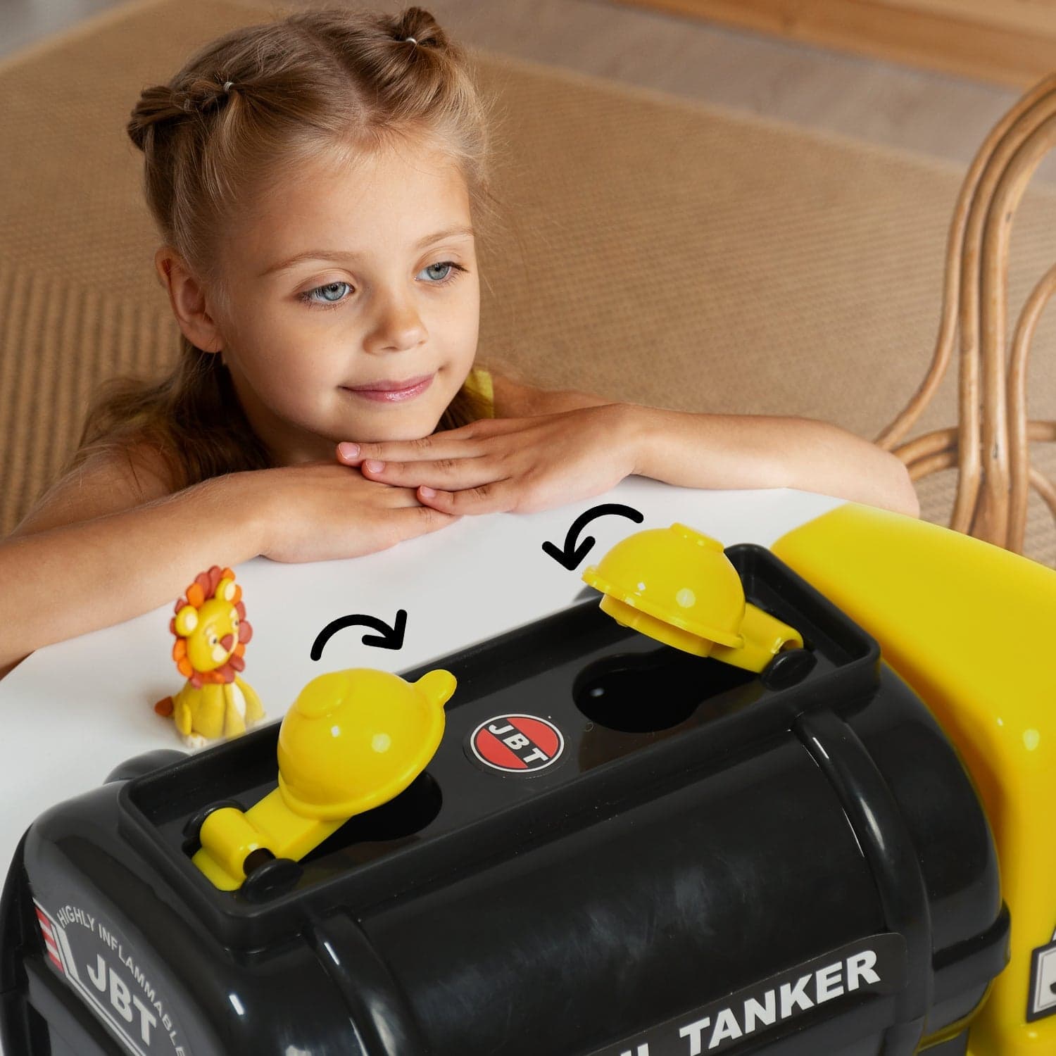 Big Heavy Duty Unbreakable Toy Truck with Sound | Friction Powered Oil-Water Tanker thumbnail 6