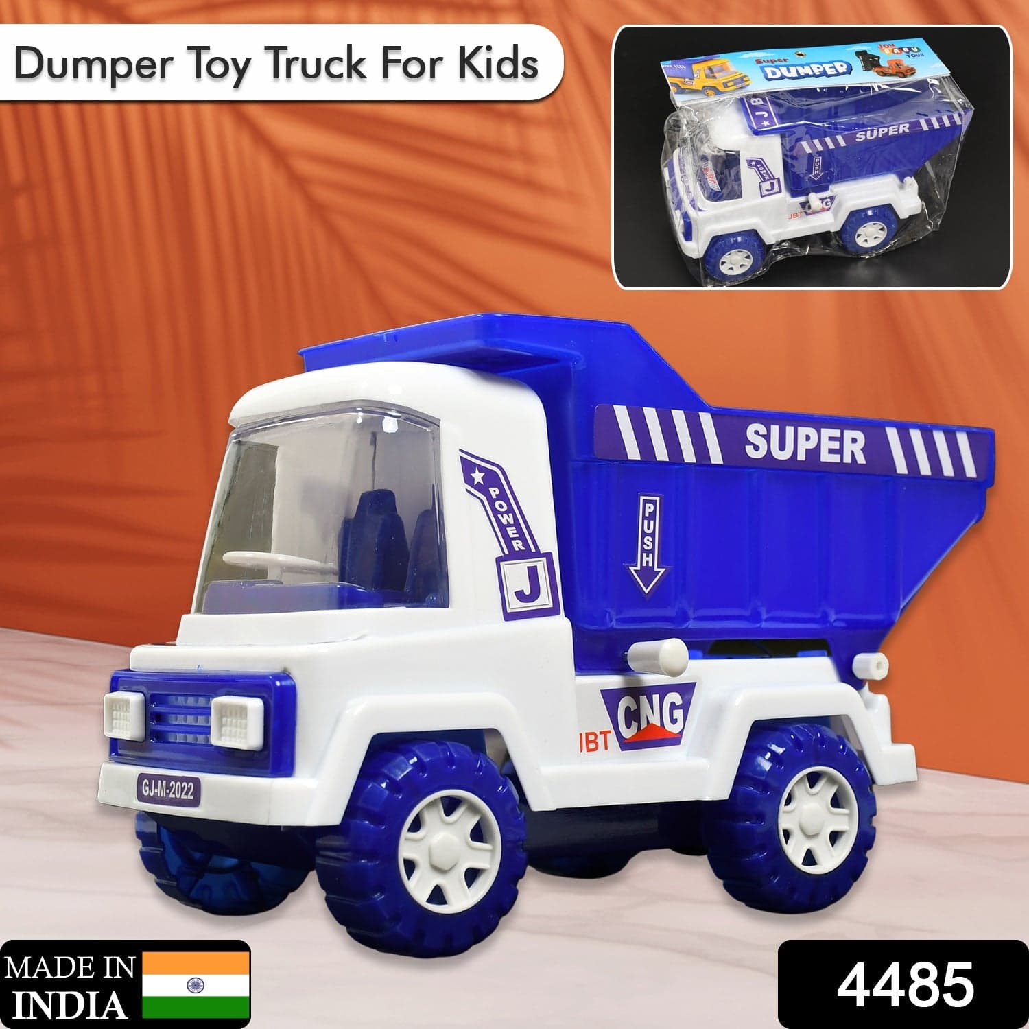 Big Friction Powered Dumper Truck Toy for Kids thumbnail 2