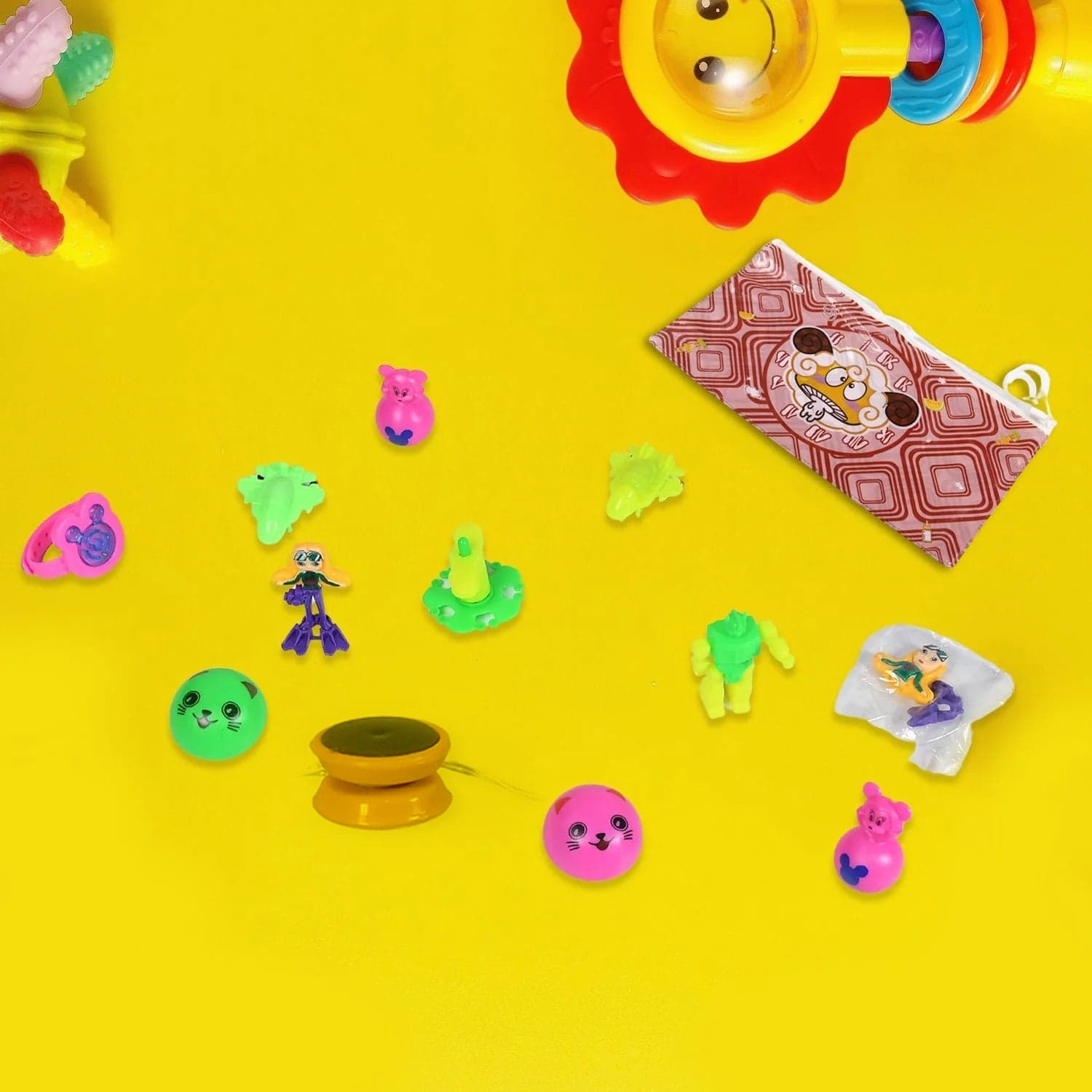 12pc Mix All New Toy And Plastic Pouch Mix All Types Playing Toy For Kids thumbnail 1
