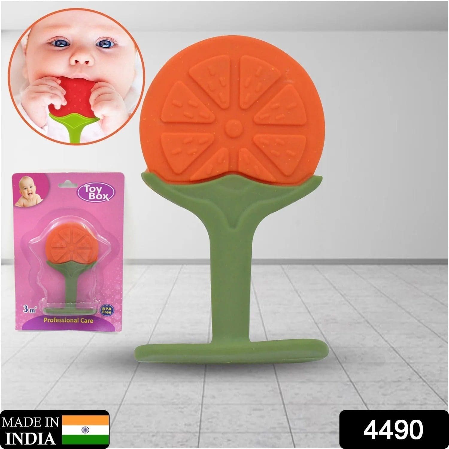 Silicone Fruit Teether Toy for Babies & Toddlers thumbnail 2