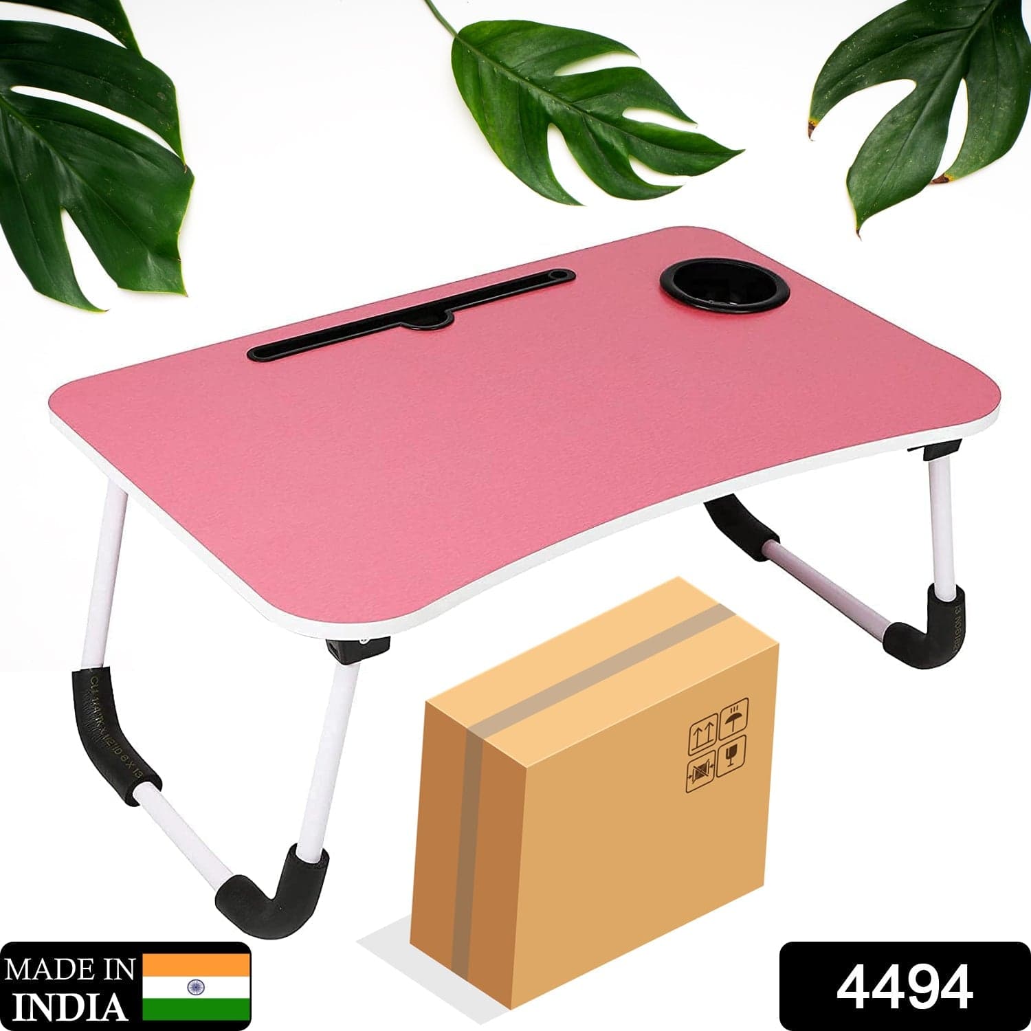 Multi-Purpose Foldable Laptop Desk for Study & Reading (Pink) thumbnail 2