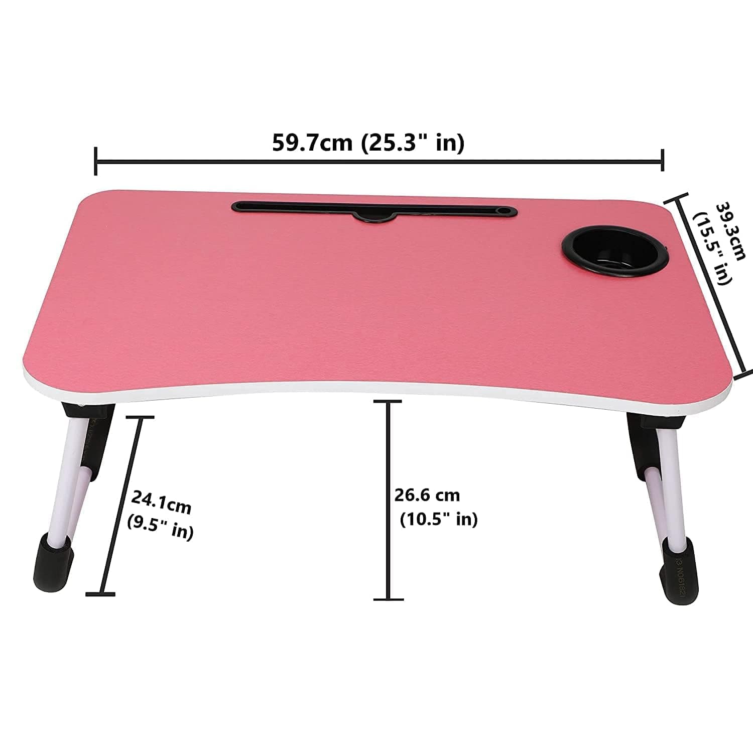 Multi-Purpose Foldable Laptop Desk for Study & Reading (Pink) thumbnail 6