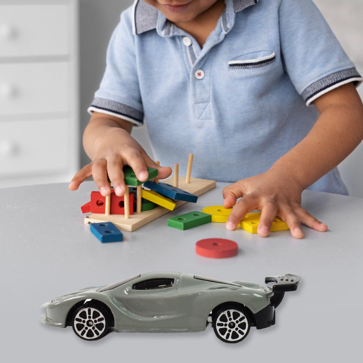 Metal Mini Car Toy, Free Wheel Toy Vehicle (Multicolor / 1 Pc) thumbnail 3