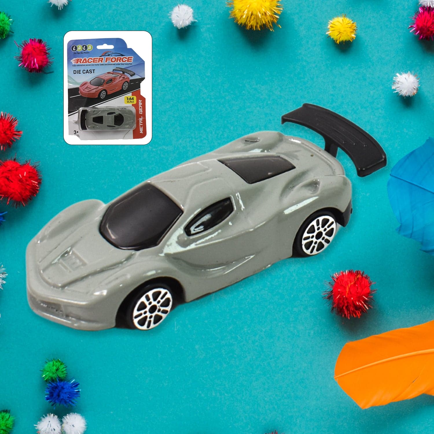 Metal Mini Car Toy, Free Wheel Toy Vehicle (Multicolor / 1 Pc) thumbnail 6