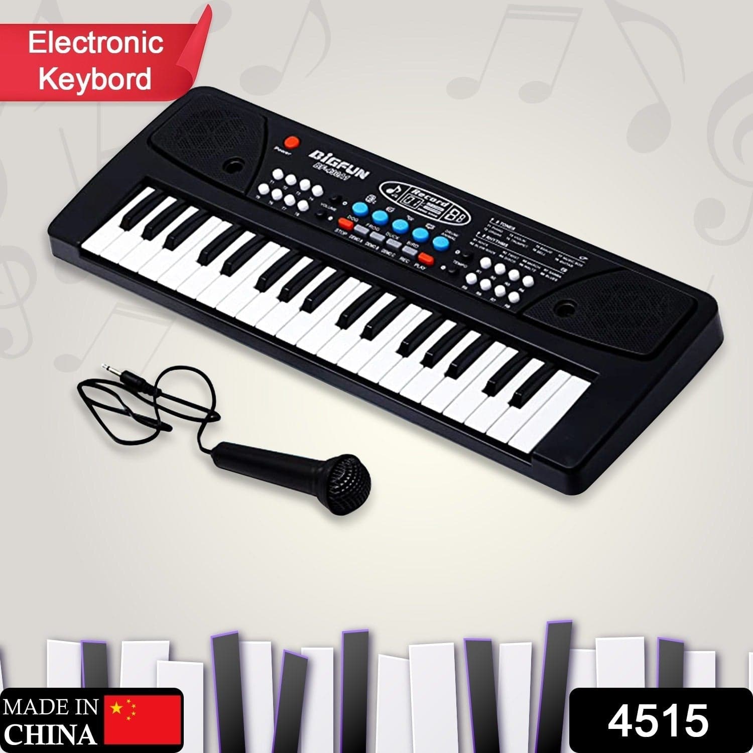 Piano Musical Keyboard With Mic 37 Music Key Keyboard For Kids Toy thumbnail 2
