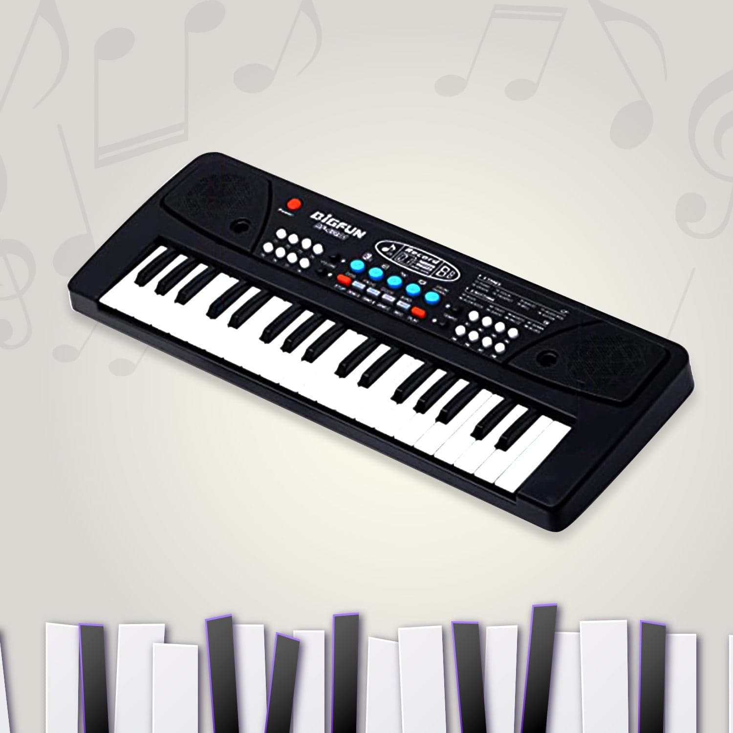 Piano Musical Keyboard With Mic 37 Music Key Keyboard For Kids Toy thumbnail 4