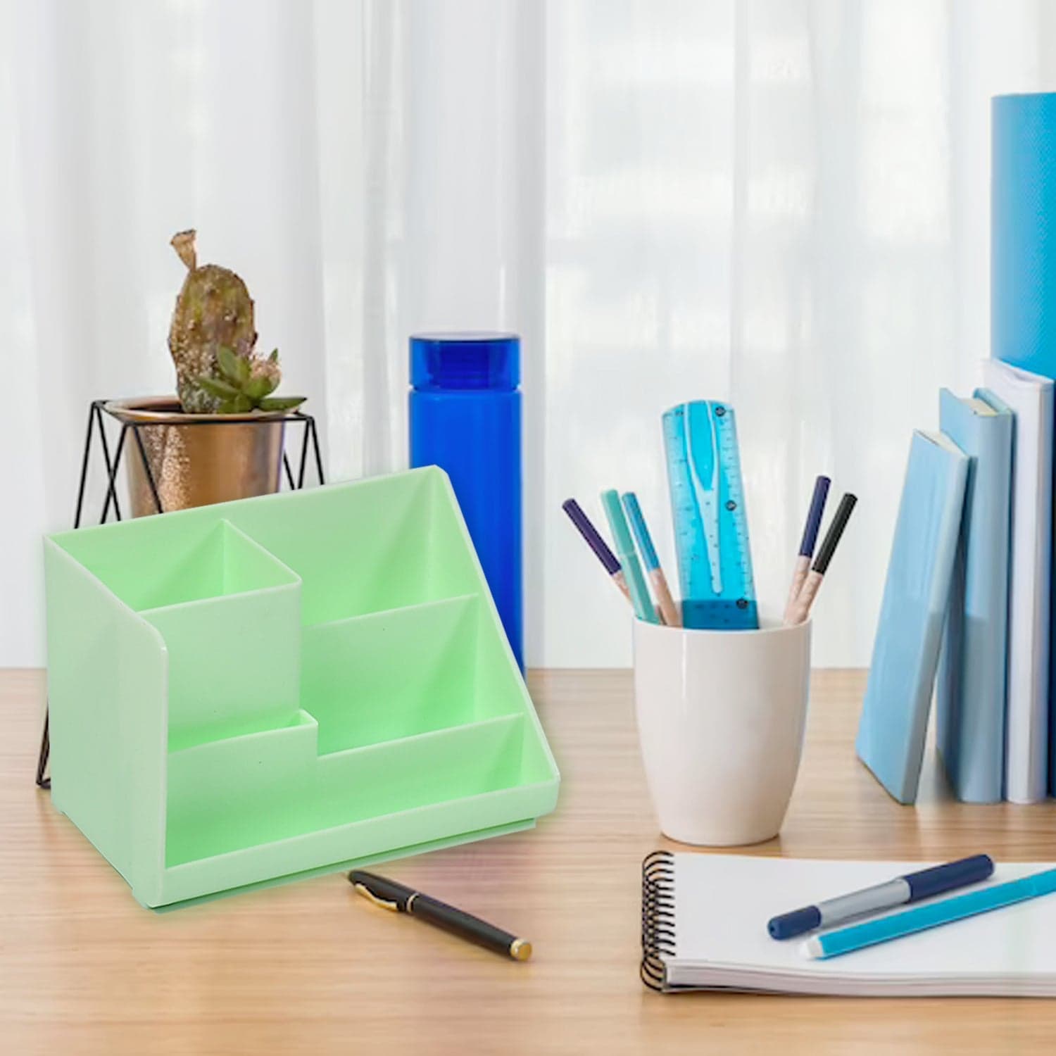 Stationary Holder Desk Organizer Space Saver Storage Stand Pen thumbnail 6