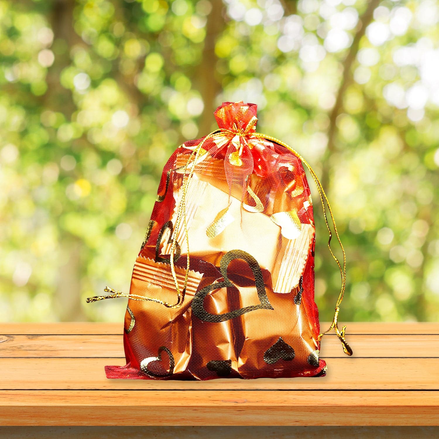 Net Fabric Drawstring Pouch Of Ideal For Dry Fruits thumbnail 1