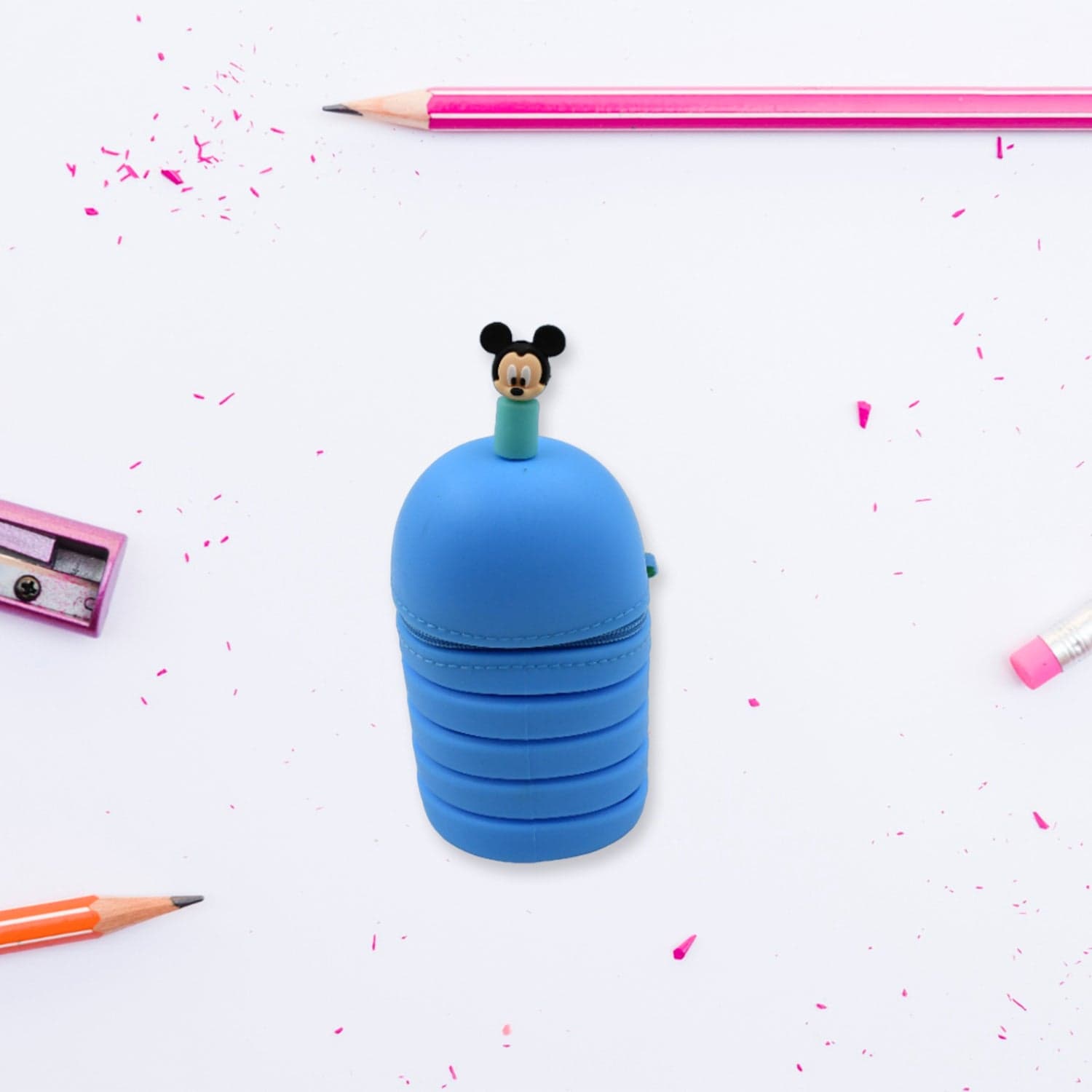 Silicone Telescopic Pencil Case Of Large Capacity, Zipper Closure, Perfect For School & Office thumbnail 5