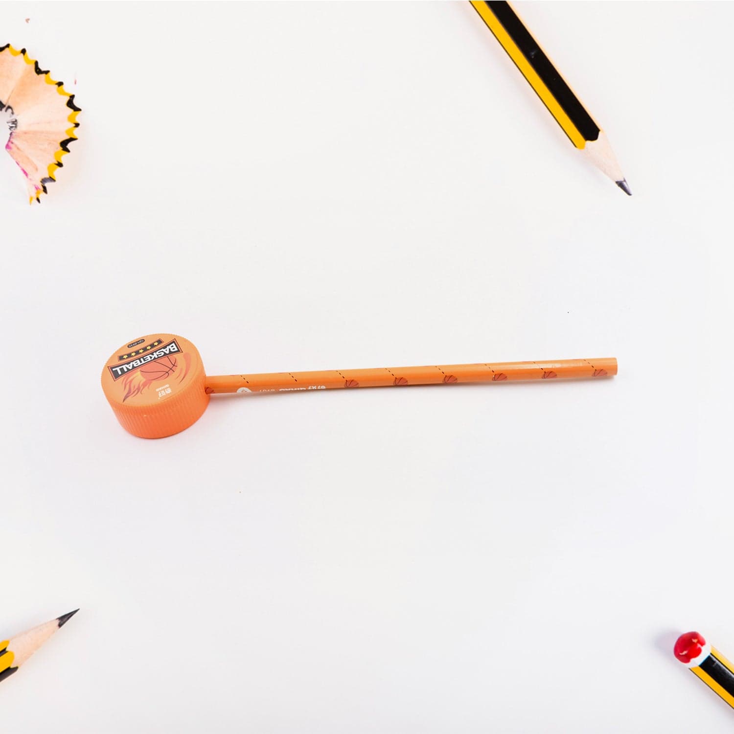 Football & Basketball Stationery Kit Of Pencil, Sharpener & Eraser For Kids (Birthday Gift) thumbnail 3