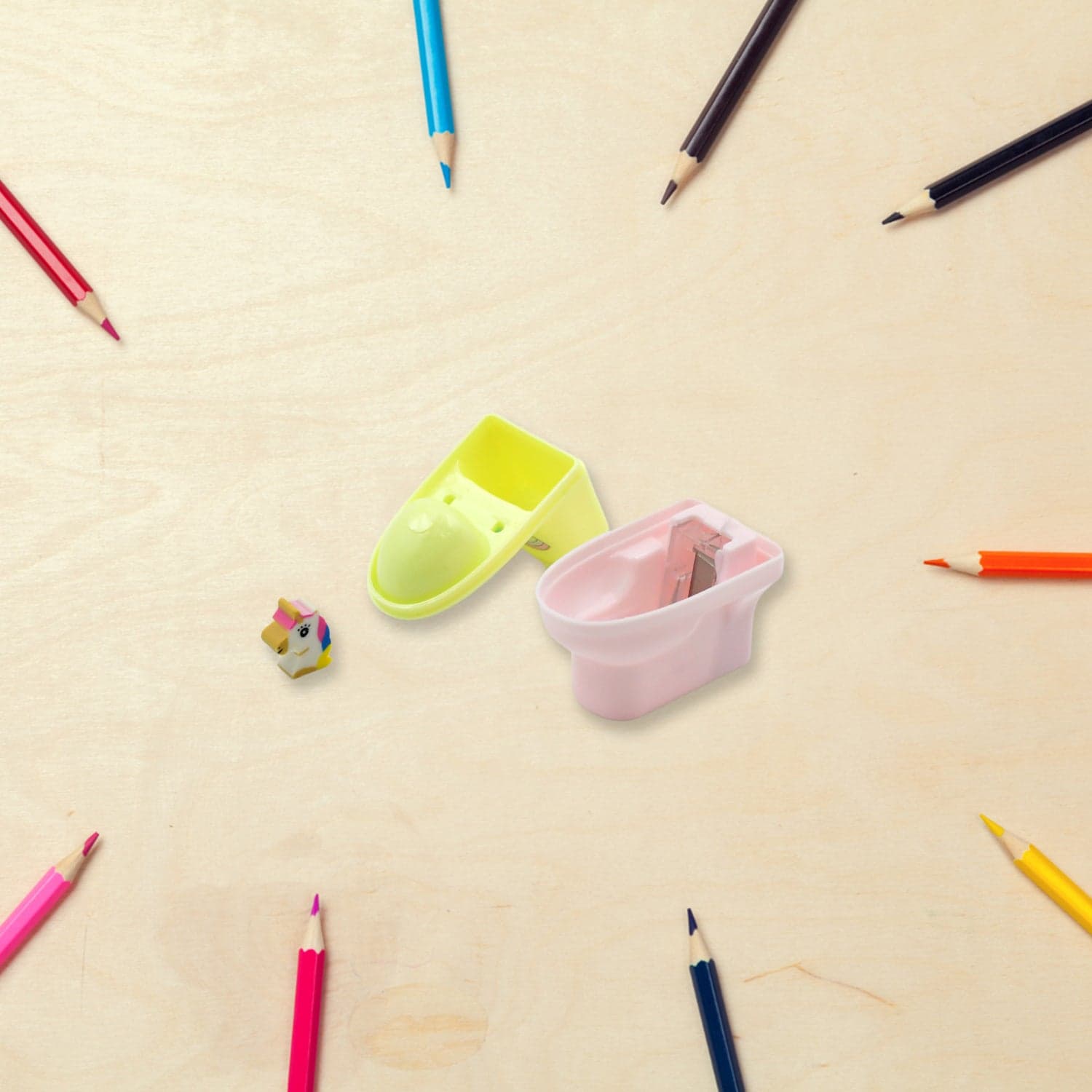 Fun & Functional! Toilet Sharpener with Eraser (2 Pc Set) thumbnail 6