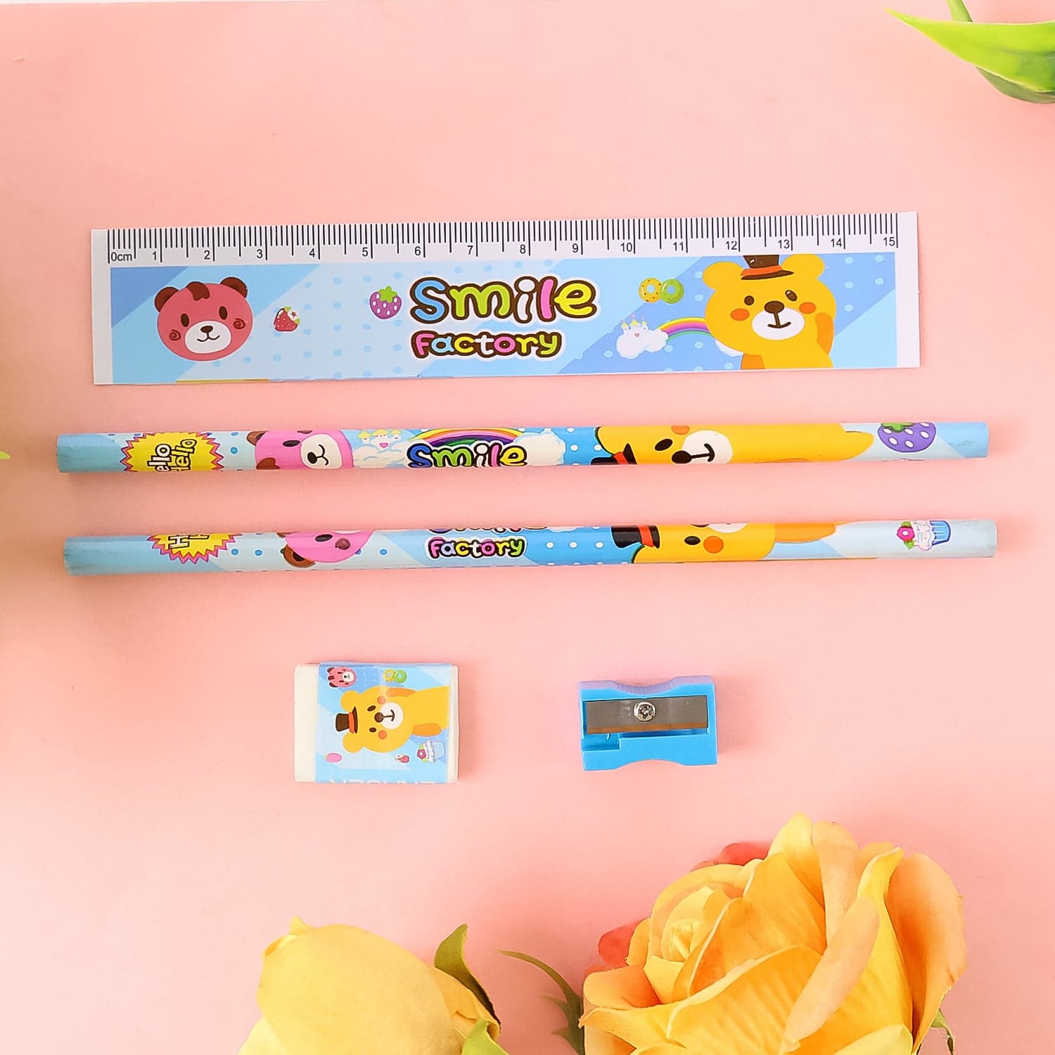 Wooden Pencil Set (5 Pc): School Supplies, Stationery Set for Kids thumbnail 4