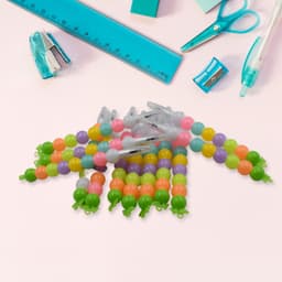Stylish Pearls Pen Set of Fancy Multicolor Non-Sharpening Moti Gel Pens for Kids (12 Pc Set)