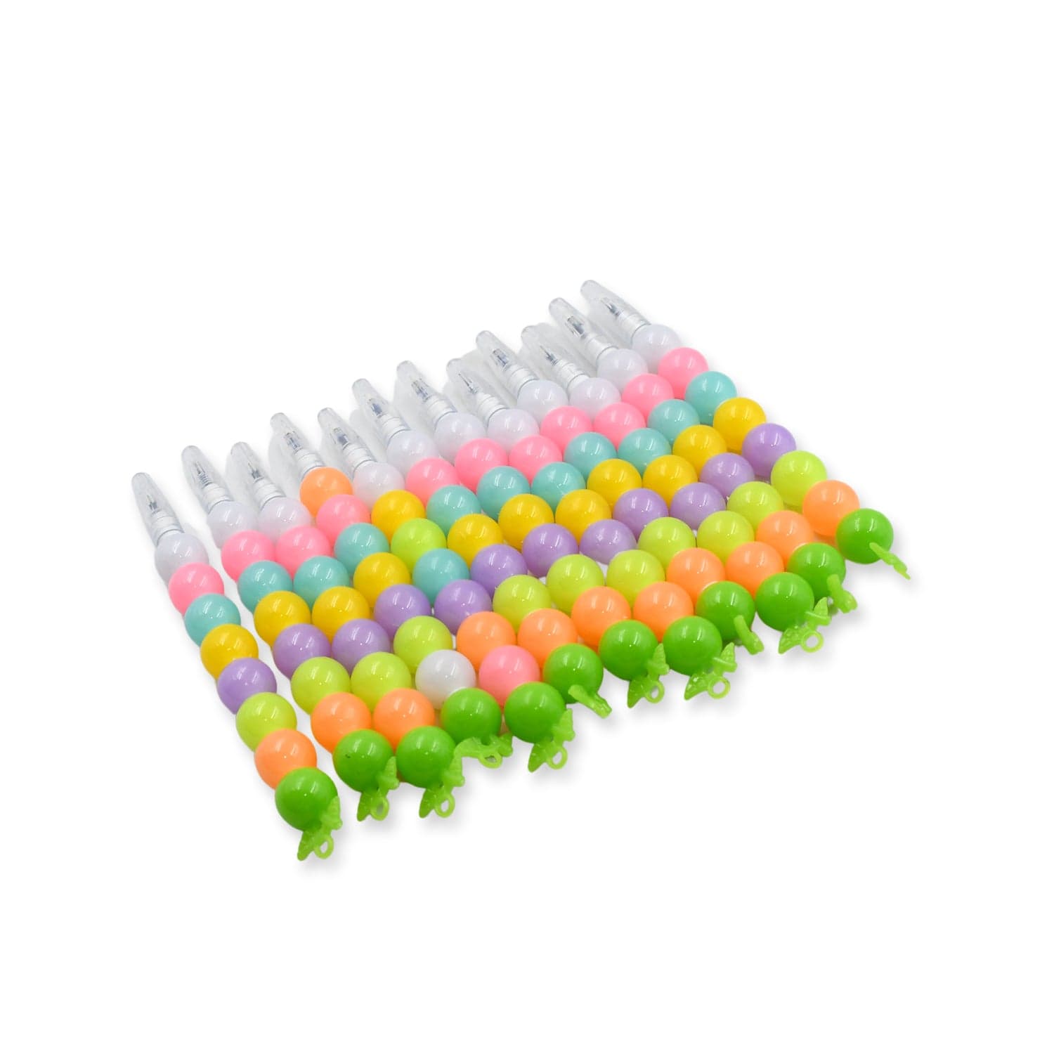 Stylish Pearls Pen Set of Fancy Multicolor Non-Sharpening Moti Gel Pens for Kids (12 Pc Set) thumbnail 4