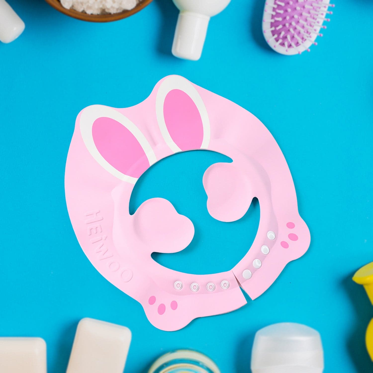 Adjustable Bunny Ear Baby Shower Cap 1 Pc thumbnail 5