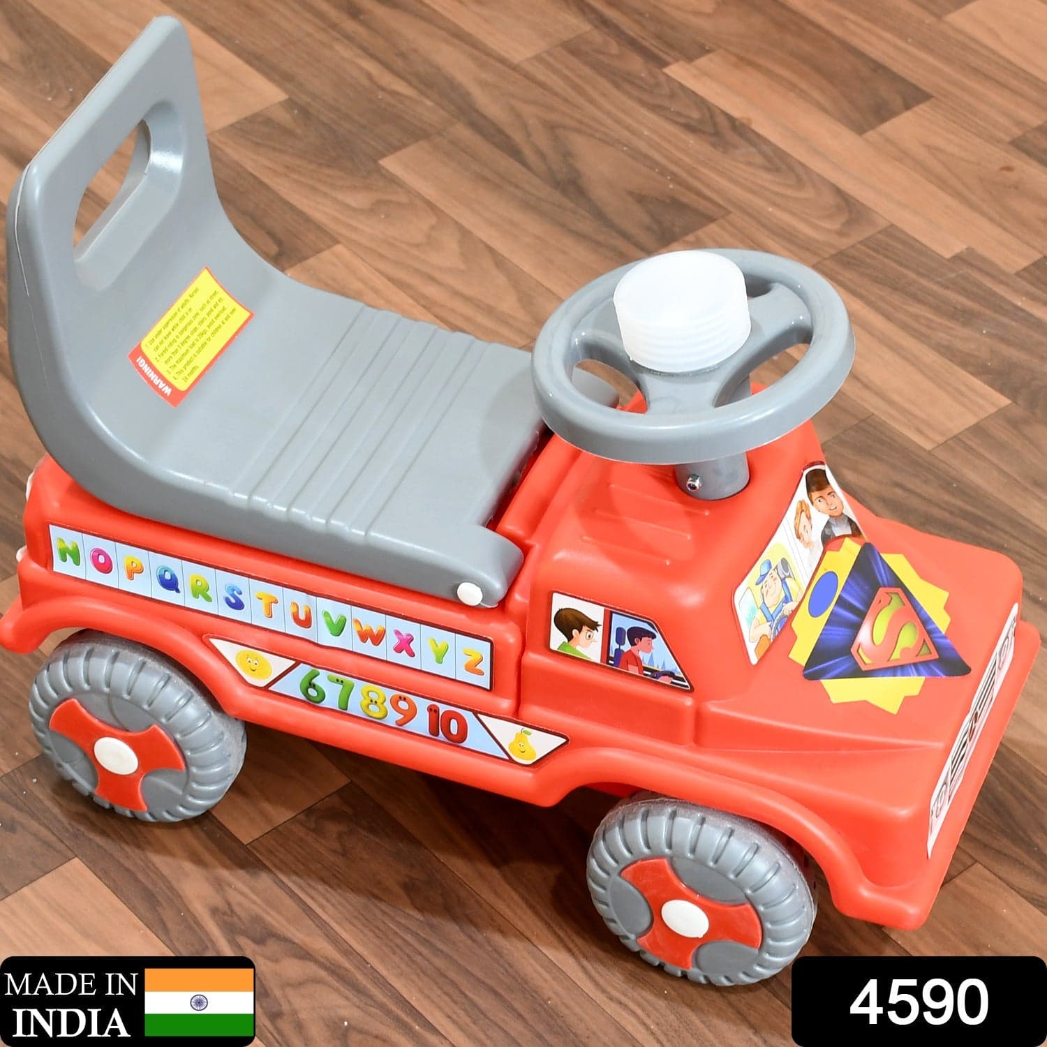 Kids Baby Ride-On Push Car with Musical Horn & Backrest of Perfect Toy for Toddlers thumbnail 2