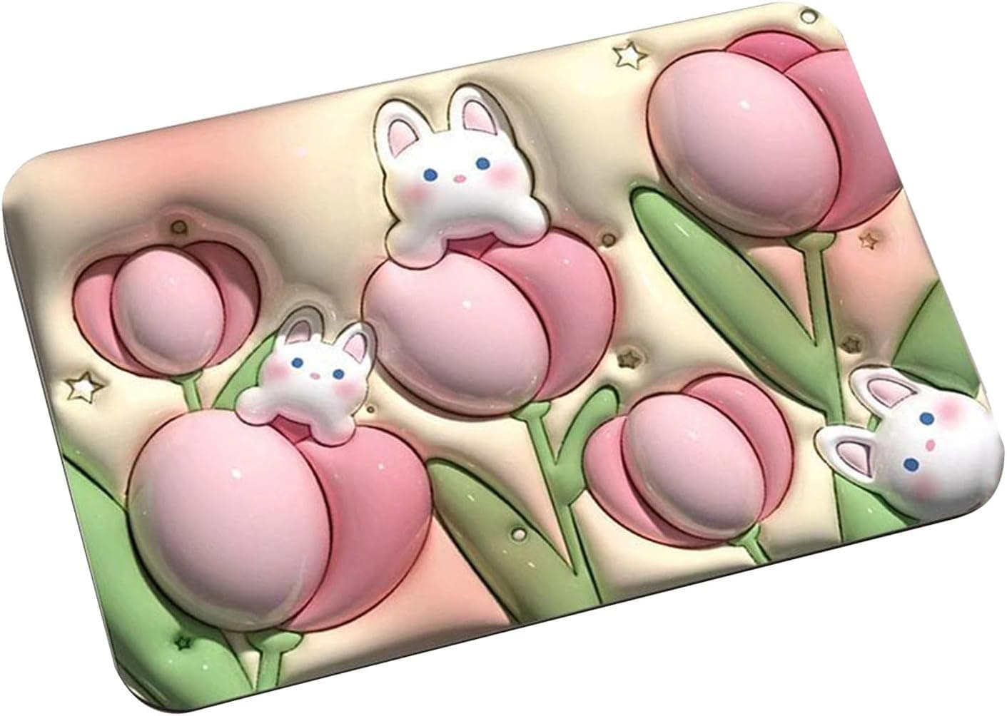 Stone Bath Mat Non Slip Anti Mould 3D Absorbent Bath Mats for Bathroom Stone Bath Mat Quick Dry Shower Mat (60X39CM) thumbnail 2