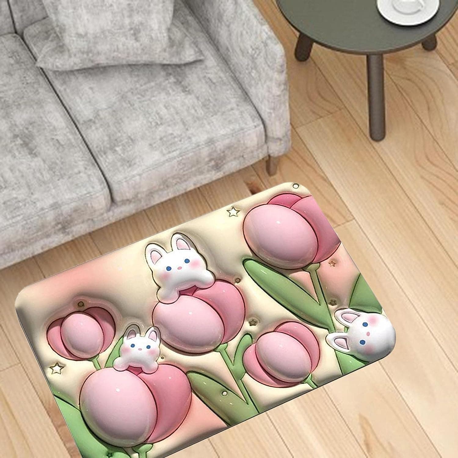 Stone Bath Mat Non Slip Anti Mould 3D Absorbent Bath Mats for Bathroom Stone Bath Mat Quick Dry Shower Mat (60X39CM) thumbnail 5