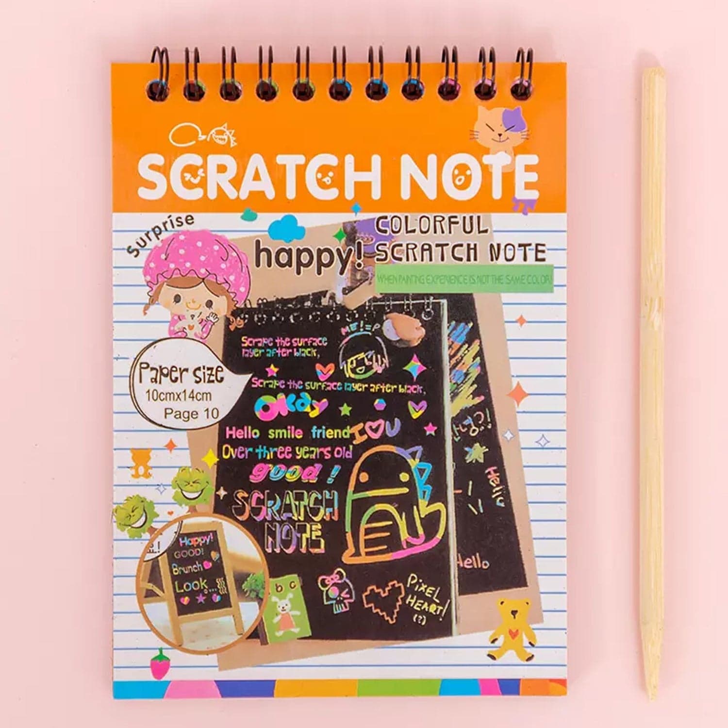 Crafts Rainbow Art Scratch Paper Book (10 Pages, Pack of 1) thumbnail 1