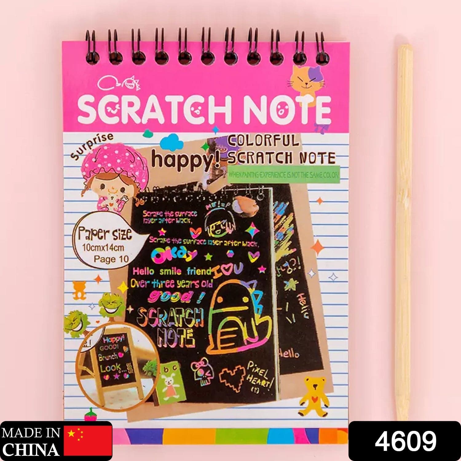 Crafts Rainbow Art Scratch Paper Book (10 Pages, Pack of 1) thumbnail 2