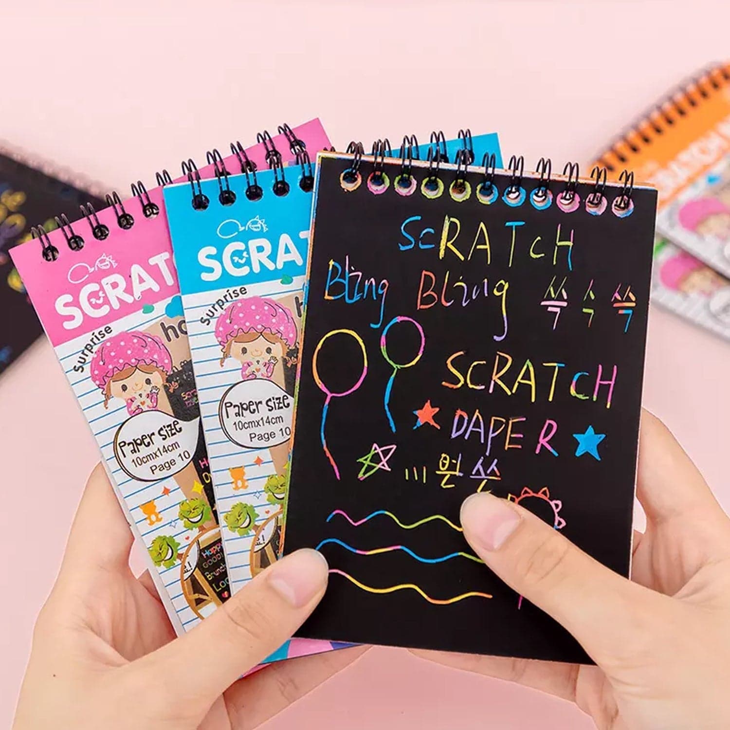 Crafts Rainbow Art Scratch Paper Book (10 Pages, Pack of 1) thumbnail 3