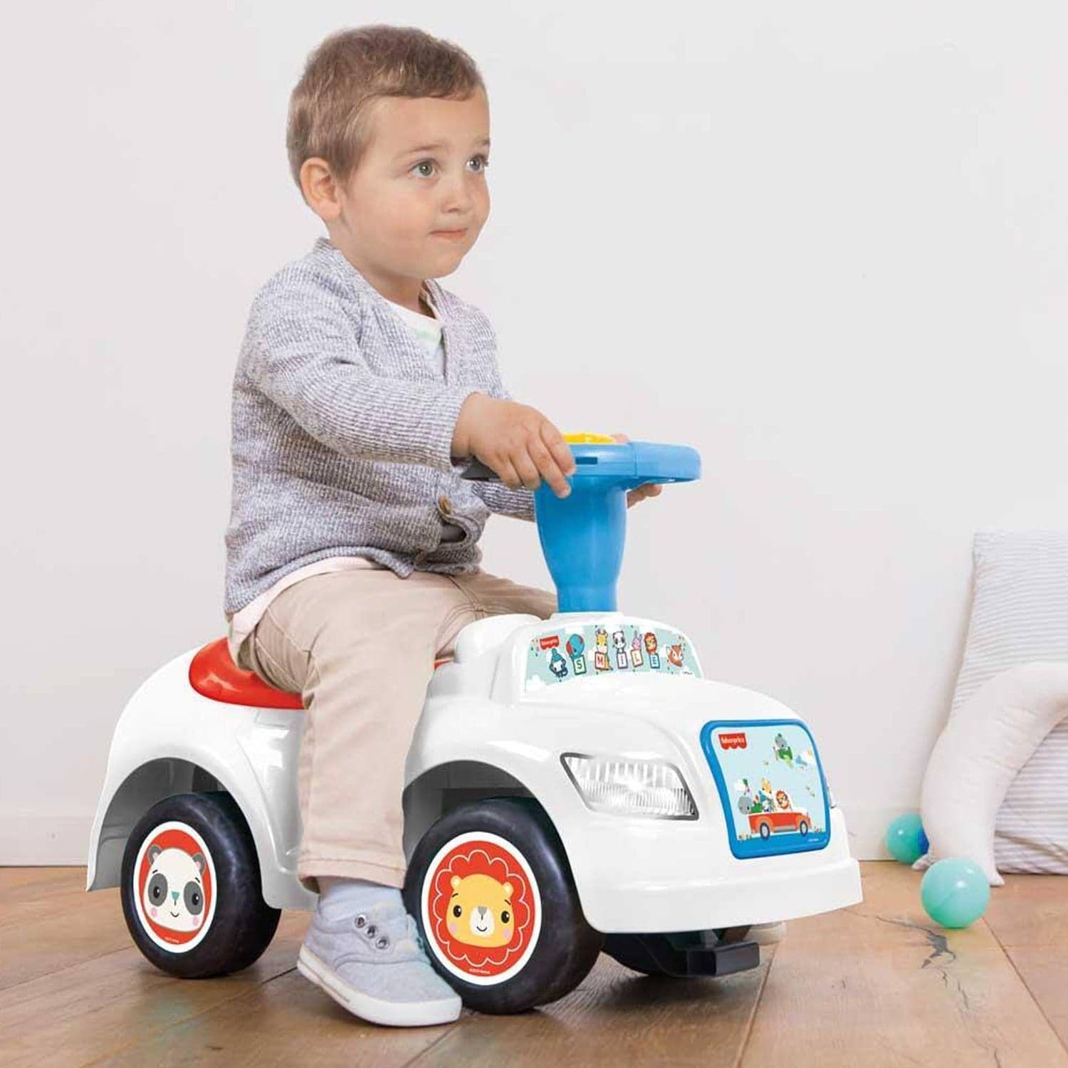 Kids City Ride-On Push Car of Backrest & Musical Horn for Toddlers (Boys & Girls) thumbnail 1