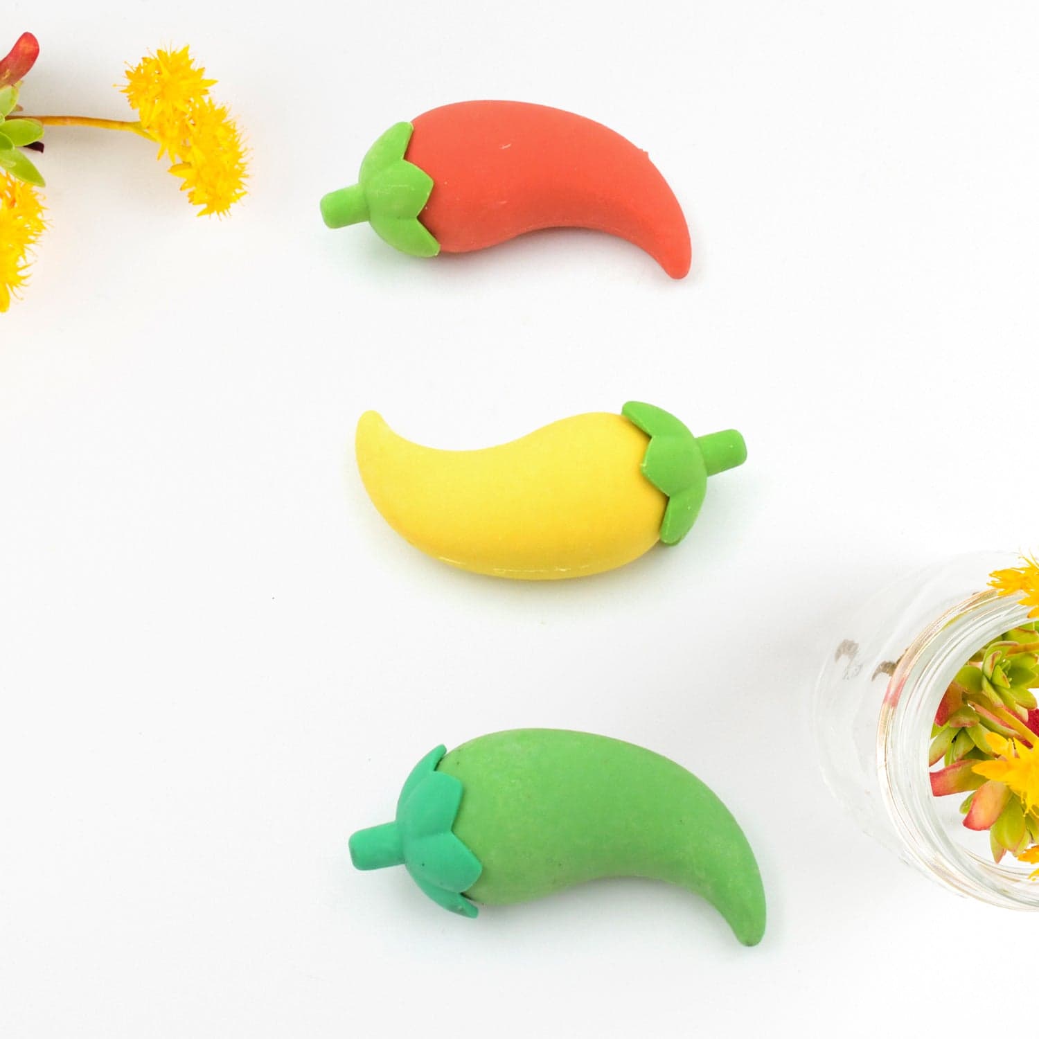 3D Fancy Colorful Chili Shape Erasers of Mini Novelty Eraser Set (3 Pc) thumbnail 6