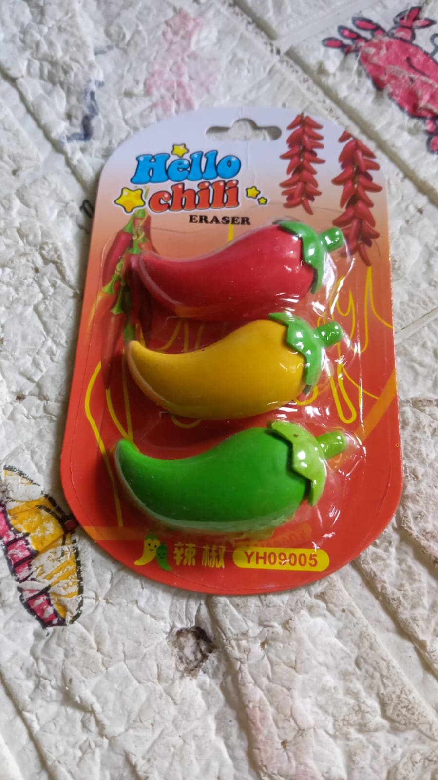 3D Fancy Colorful Chili Shape Erasers of Mini Novelty Eraser Set (3 Pc) thumbnail 7