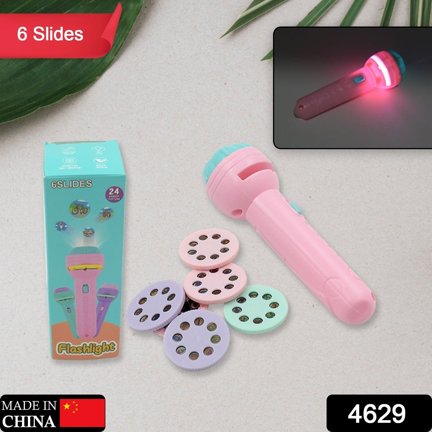 Mini Slide Projector For Kids With 6 Slide And Animated Pattern thumbnail 2