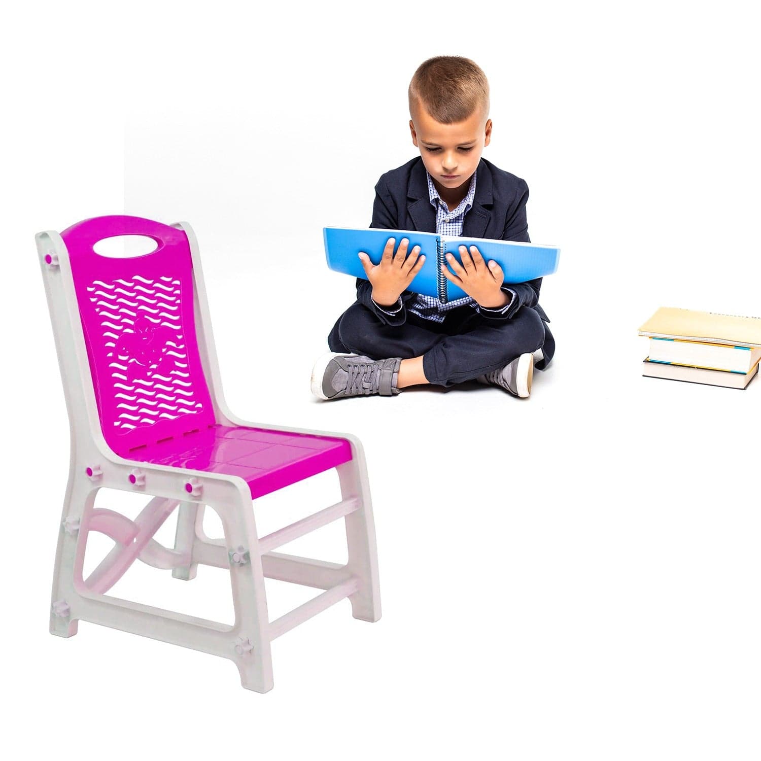 Study Table And Chair Set For Boys And Girls With Small Box Space For Plastic High Quality Study Table (Pink) thumbnail 5