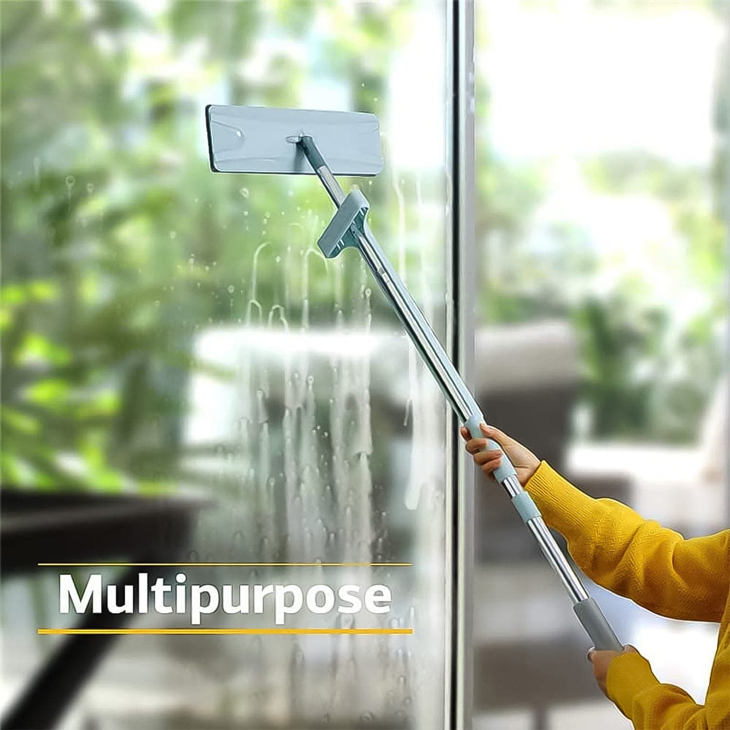 360Degree Rotation Flat Mop Floor Cleaning Microfiber Squeeze Mop Floor Clean. thumbnail 3