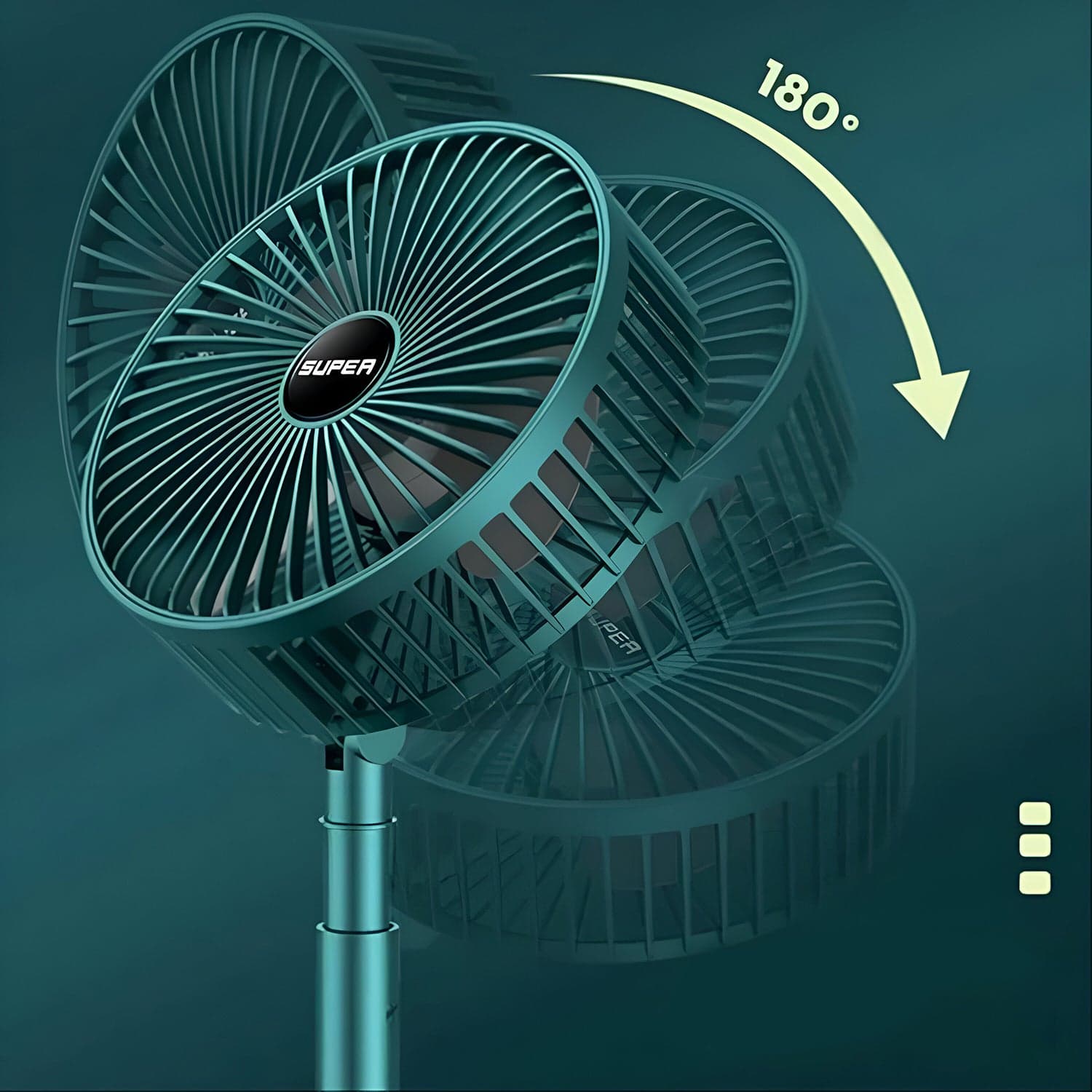 Adjustable Portable Desktop Fan - Telescopic Silent Personal Cooling for Office & Travel (Battery Not Include) thumbnail 4