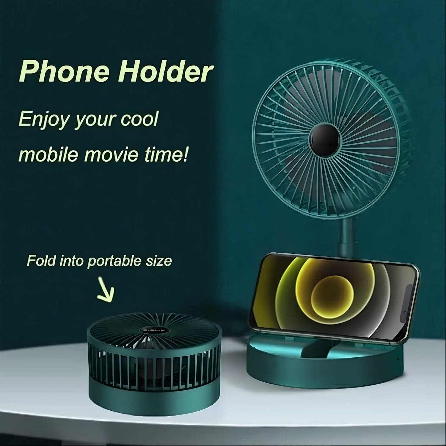 Adjustable Portable Desktop Fan - Telescopic Silent Personal Cooling for Office & Travel (Battery Not Include) thumbnail 6