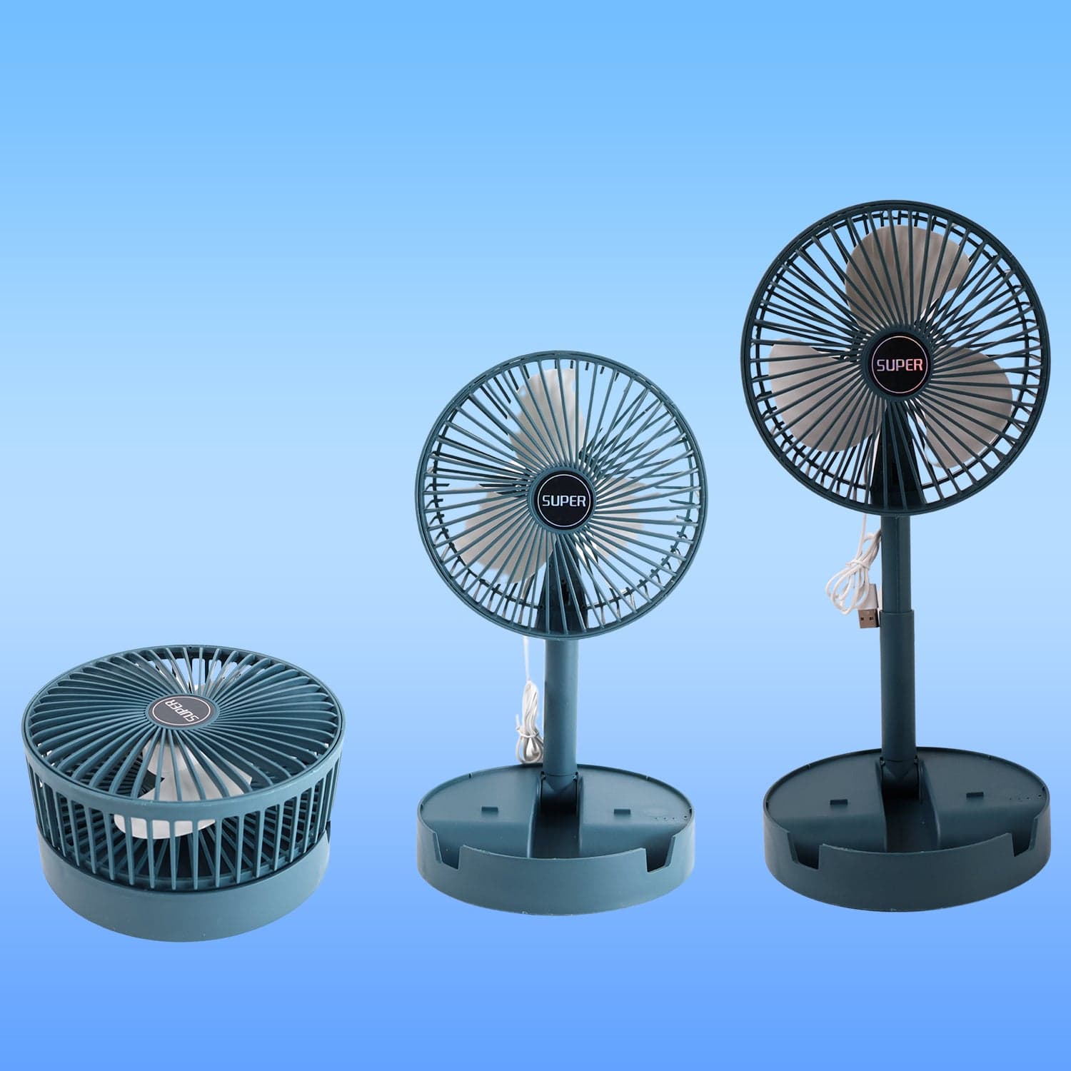 Adjustable Portable Desktop Fan - Telescopic Silent Personal Cooling for Office & Travel (Battery Not Include) thumbnail 9