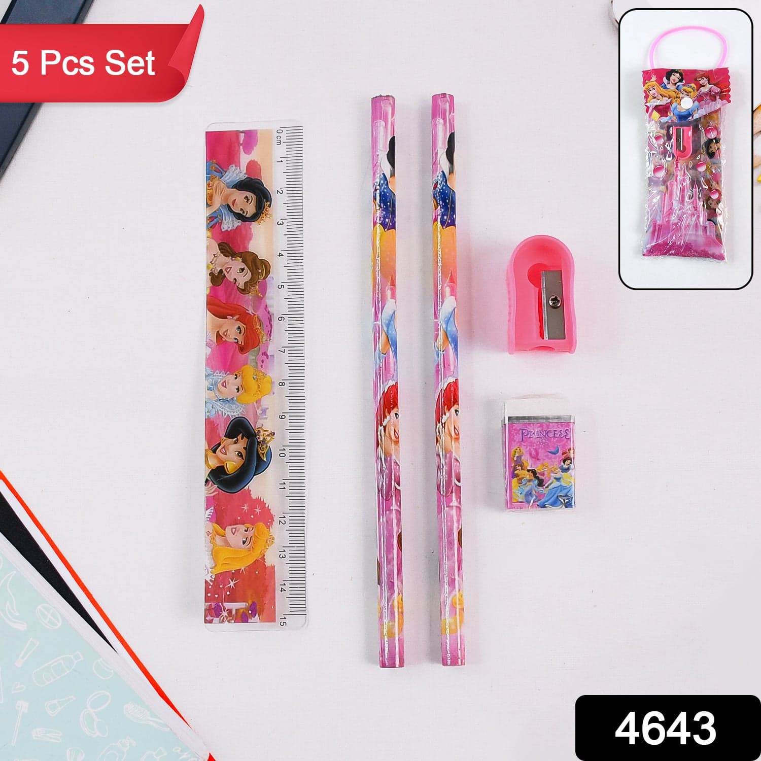 Fun & Functional! 5-in-1 Cartoon Pencil Set for School & Play (5 Pc) thumbnail 2