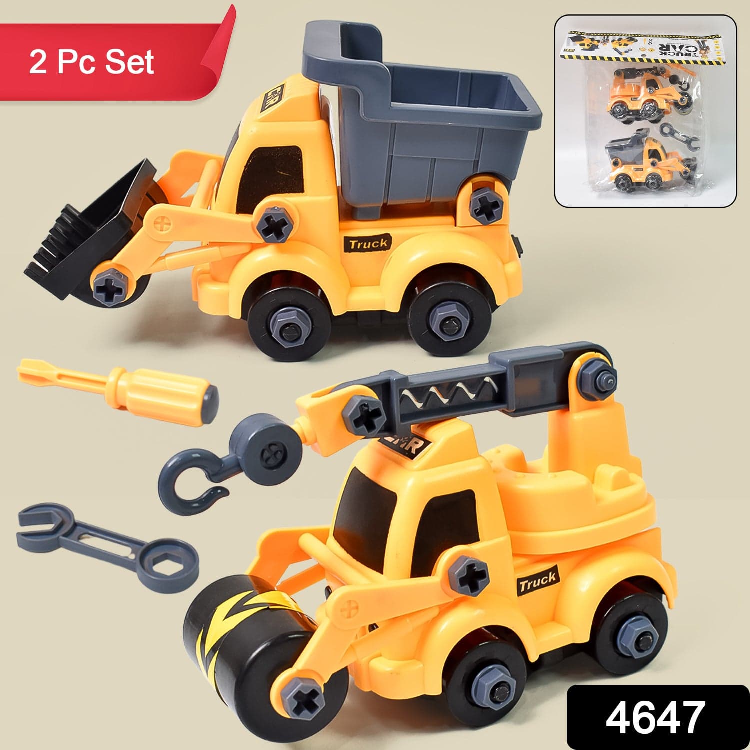 Engineering Vehicles Nut Assembly Toy Of Diy Vehicle Model Set For Kids thumbnail 2