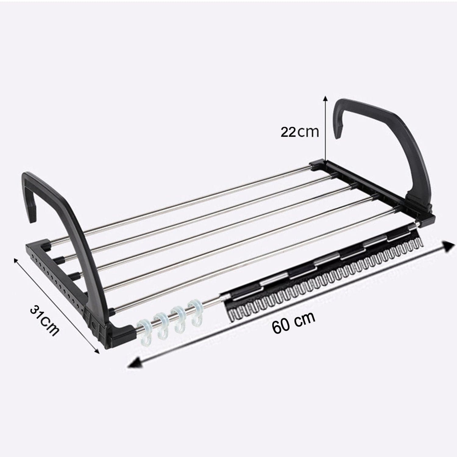 Adjustable Folding Clothes Drying Racks Hanger Shelf thumbnail 4