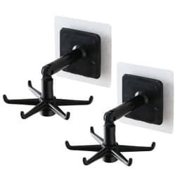 360° rotatable hooks for hanging (Pack of 2) (Brown Box)