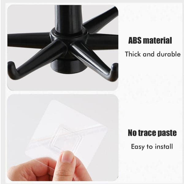 360° rotatable hooks for hanging (Pack of 2) (Brown Box) thumbnail 7