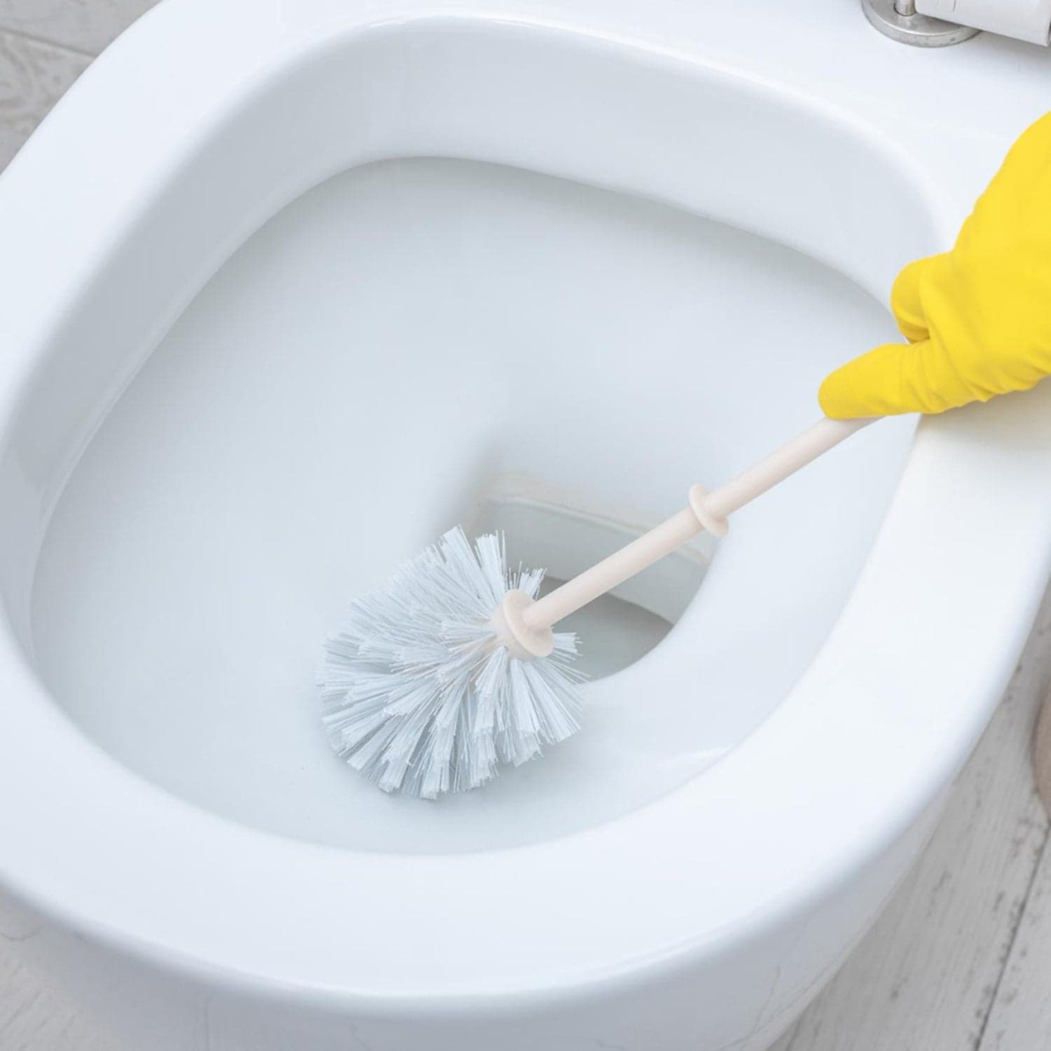 Premium Toilet Plastic Brush with Holder Stand Western and Indian Toilet Bathroom Cleaning thumbnail 3