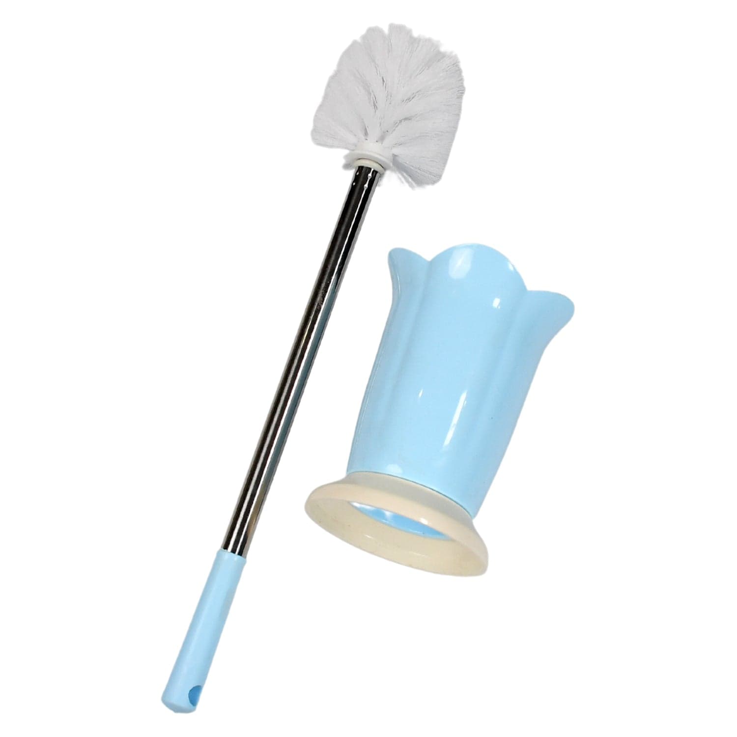 Premium Toilet Plastic Brush with Holder Stand Western and Indian Toilet Bathroom Cleaning thumbnail 4