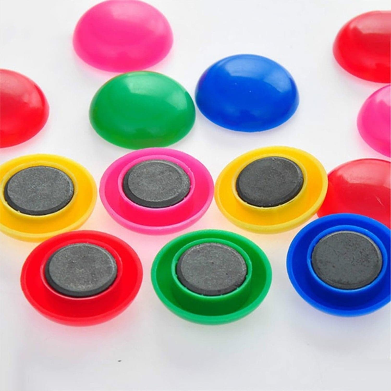 Colorful Board Magnets Circular Plastic Buttons thumbnail 1