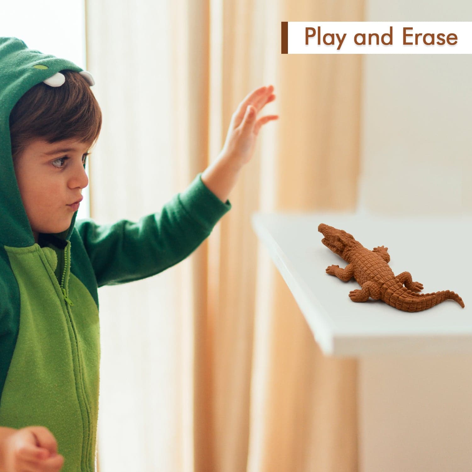 Crocodile Shaped Erasers Animal Erasers For Kids thumbnail 5