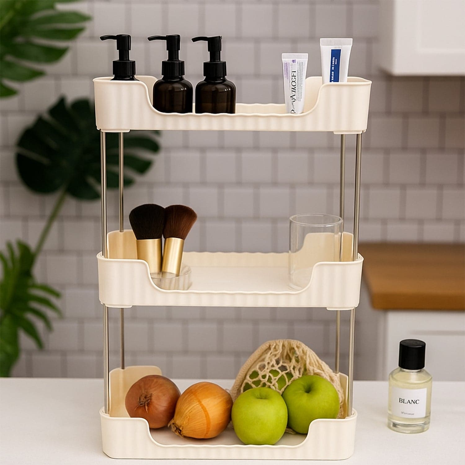 3 Tier Multipurpose Storage Organizer Rack Shelf 1 Set thumbnail 7