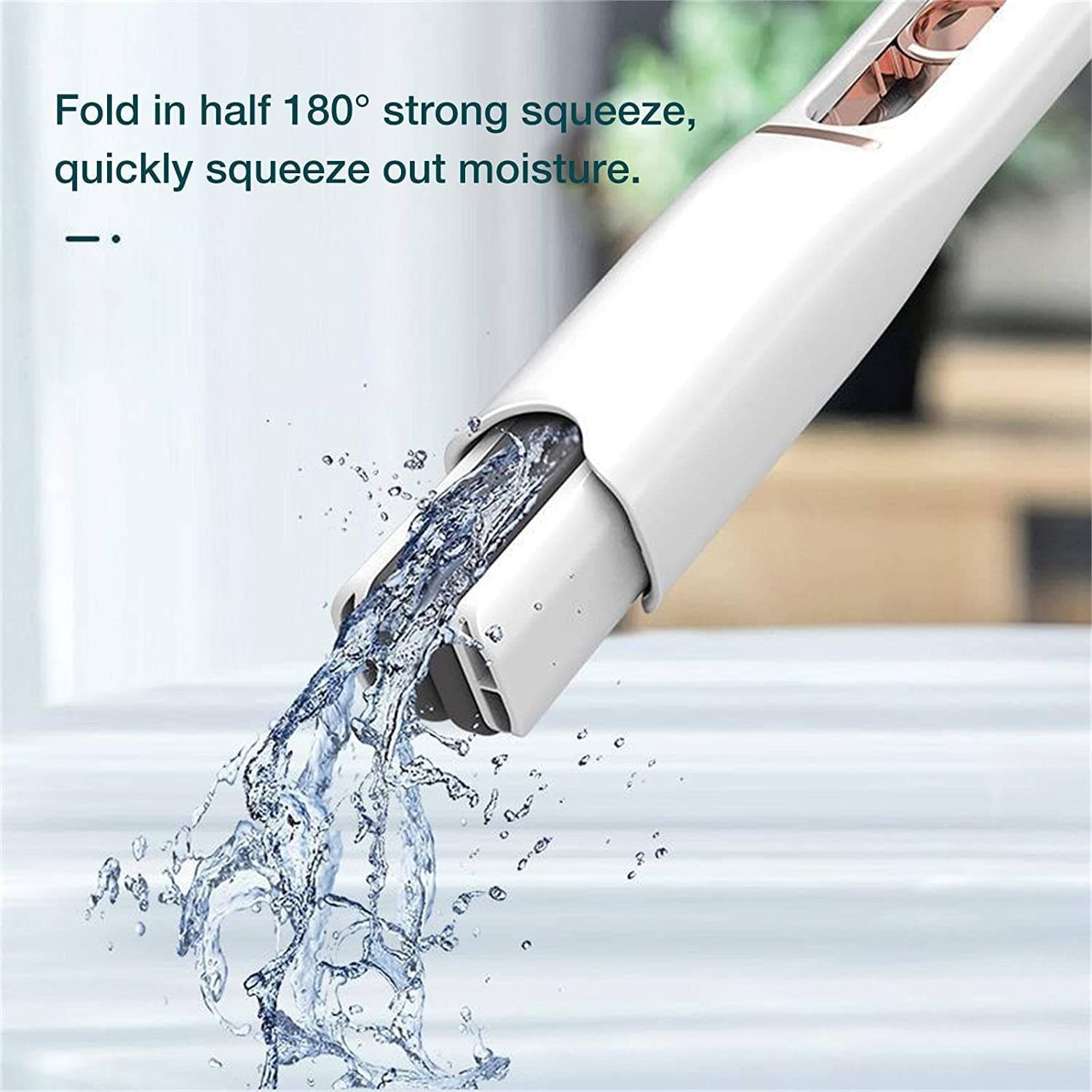 Portable Self-Squeeze Mini Mop of Strong Absorbent Mop for Bathroom & Kitchen thumbnail 5