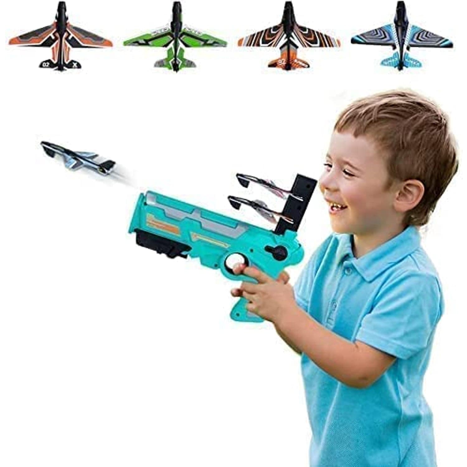 Airplane Launcher Toy with Foam Planes, 5-Pack thumbnail 6