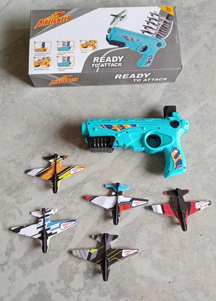 Airplane Launcher Toy with Foam Planes, 5-Pack thumbnail 9