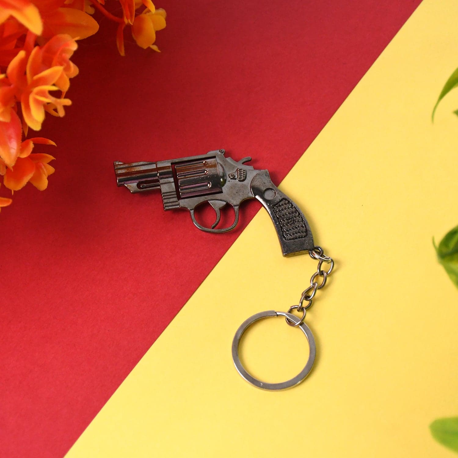 Gun Keychain Metal Weapon Key Rings Pendant for Men, Birthday Gifts (1 Pc / Mix Design) thumbnail 1