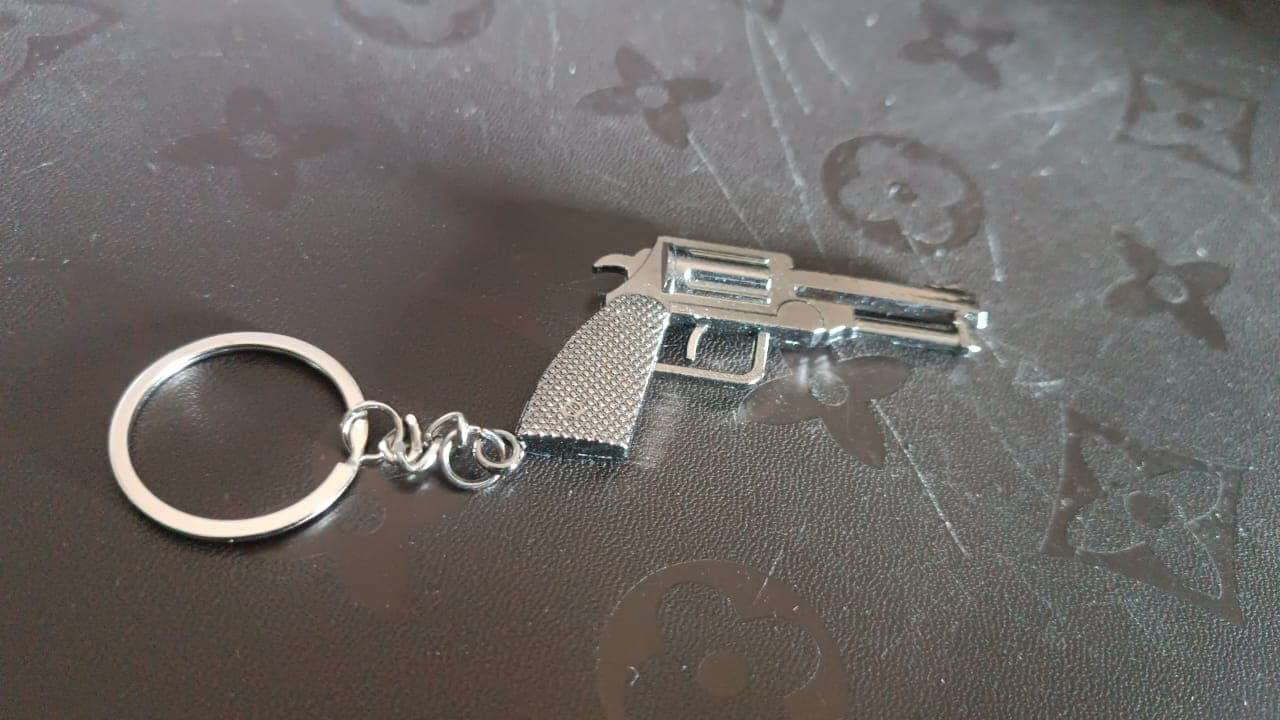 Gun Keychain Metal Weapon Key Rings Pendant for Men, Birthday Gifts (1 Pc / Mix Design) thumbnail 10
